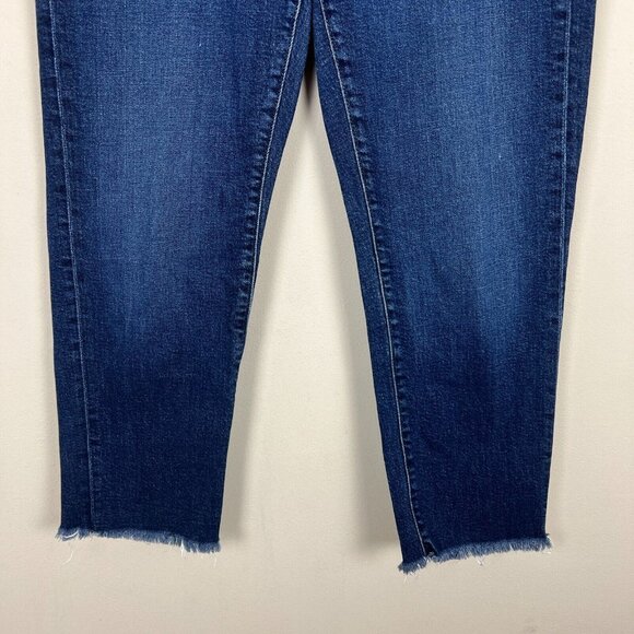 Banana‎ Republic Jeans Womens 31 Blue High Rise Straight Raw Hem Ankle Denim - Picture 3 of 13